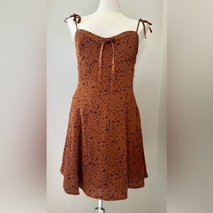 Lulu’s mini dress copper/black print